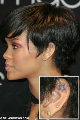 rihanna tattoo ear